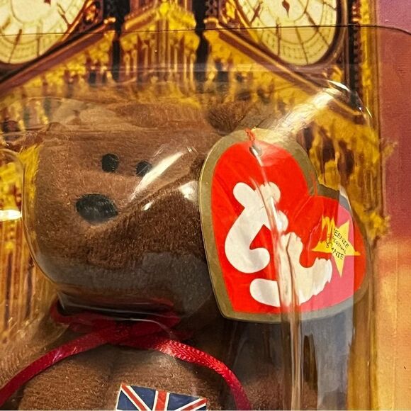 TY McDonalds Teenie Beanie Baby BRITANNIA the Bear date of birth 1997 OPENED - Picture 5 of 12